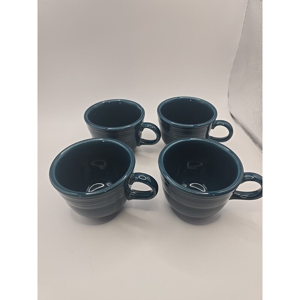 Set‎ of 4 Fiesta Homer Laughlin Juniper Coffee Tea Cups Mugs